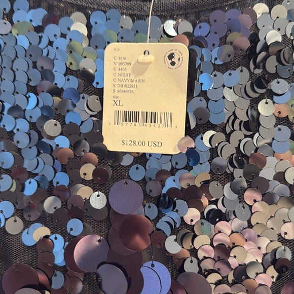 💋FP Sequin Navy Bodysuit💋 - Picture 4 of 6